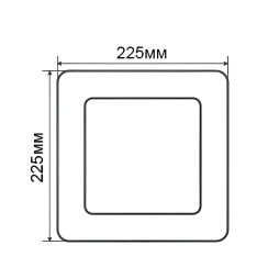 LED панель Lemanso 18W 1080LM 85-265V 6400K квадрат / LM1029 Комфорт