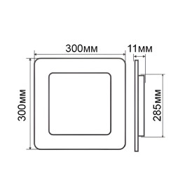 LED панель Lemanso 24W 1560LM 165-265V 4500K квадрат / LM596 Комфорт