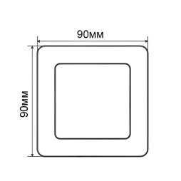 LED панель Lemanso 3W 120LM 85-265V 4500K квадрат / LM1046 Комфорт