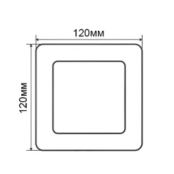 LED панель Lemanso 6W 360LM 170-265V 4500K квадрат / LM1047 Комфорт