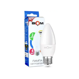 Світлодіодна лампа C37 4W E27 4500K 175-260V матова ВТ-548 Biom