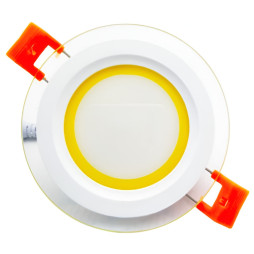 LED панель Сяйво Lemanso 6W 450Lm 4500K + жовтий 85-265V/LM1036 коло + скло