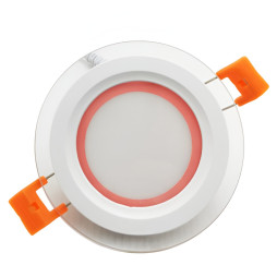 LED панель Сяйво Lemanso 6W 450Lm 4500K + рожевий 85-265V/LM1036 коло + скло