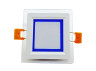 LED панель Сияние Lemanso 6W 450Lm 4500K + синий 85-265V/LM1038 квадрат + стекло