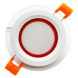 LED панель Сяйво Lemanso 6W 450Lm 4500K + червоний 85-265V/LM1036 коло + скло