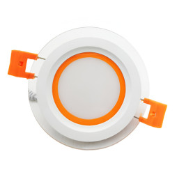 LED панель Сияние Lemanso 9W 720Lm 4500K + розовый 85-265V/LM1037 круг + стекло