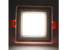 LED панель Сияние Lemanso 9W 720Lm 4500K + розовый 85-265V/LM1039 квадрат + стекло