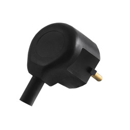 Євровилка латунь із заземленням 16А чорна