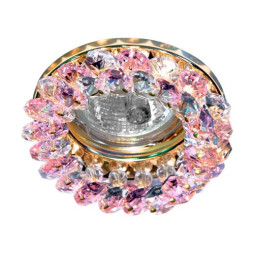 Встраиваемый светильник Feron CD4141 под лампу розовый золото.