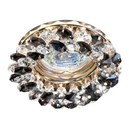 Встраиваемый светильник Feron CD4141 под лампу серое золото.