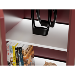 Світильник світлодіодний для скляних полиць "N4-4-400" 400мм 12V 4W 400lm COB 6000К біле світло чорний корпус, чорний провід 2м LEDUA