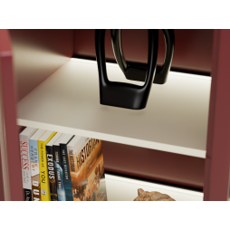 Світильник світлодіодний для скляних полиць "N4-4-900" 900мм 12V 9W 900lm COB 4500K нейтрально біле світло чорний корпус, чорний провід 2м LEDUA