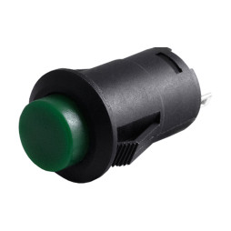 Кнопка кругла зелена OFF-(ON)/DS-227K LEDUA