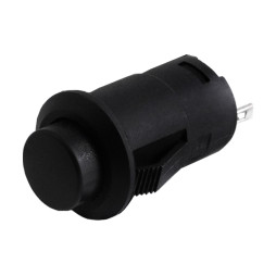 Кнопка кругла чорна OFF-(ON)/DS-227K LEDUA