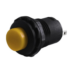 Кнопка кругла жовта з фіксатором ON-OFF/DS-228 LEDUA
