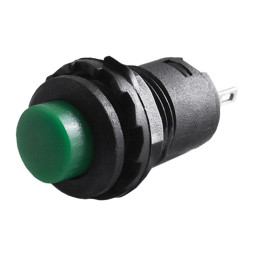 Кнопка кругла зелена з фіксатором ON-OFF/DS-228 LEDUA