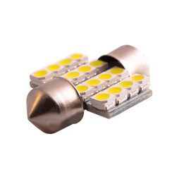 Светодиодная автолампа C5W SV8.5 12В 28мм SMD1206-16led белый