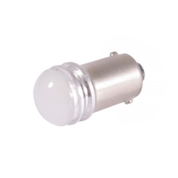 Світлодіодна авто лампа BA9S-5630-2smd з лінзою мат білий 12V LEDUA
