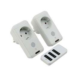 Дві одинарні дистансійні розетки з пультом LM685 Лємансо
