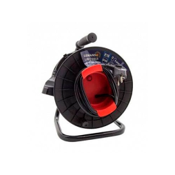 Подовжувач-котушка LMK72014 1 гніздо 2+48м 16А з/з захист від перенагрузки,  максимальне навантаження 800-3000Вт Лємансо