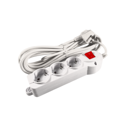 Подовжувач "Кумир" 3 гнізда 5м з заземл. з кнопкою/ LMK72019 захист для дітей, макс 2500Вт Лємансо