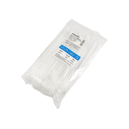 Стяжка кабельная Lemanso LMA2730 150x4 мм с кольцом 100 шт Белый