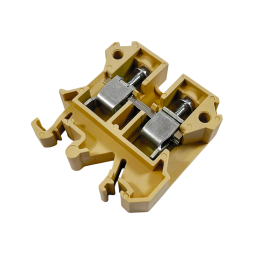 Клеммная колодка Lemanso LMA2698 SAK 16 мм на DIN-рейку желтая