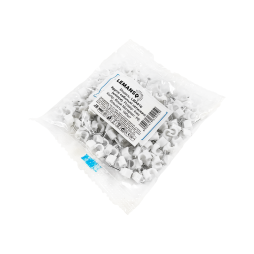 Кліпса кабельна кругла біла 4мм 100шт LMA016 Лємансо