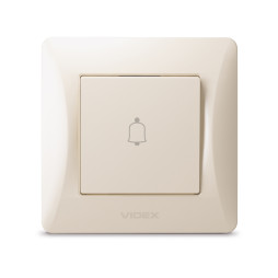 Кнопка дзвінка кремова VIDEX BINERA