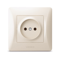 Розетка одинарна кремова VIDEX BINERA