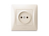 Розетка одинарна кремова VIDEX BINERA