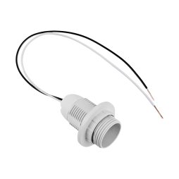 Патрон E14 пластиковый Lemanso LM2510 резьба с кольцом, провод 15см