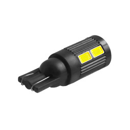 Светодиодная автолампа T10 W5W с радиатором 12В SMD5630-10led белый