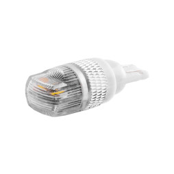 Светодиодная автолампа T10 W5W стробоскоп 12В с линзой SMD3030-4led белый