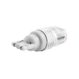 Светодиодная автолампа T10 W5W стробоскоп 12В с линзой SMD3030-4led белый