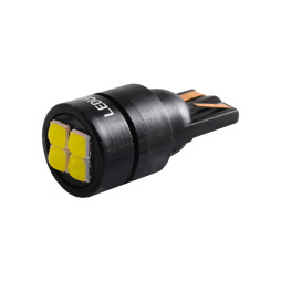 Світлодіодна авто лампа T10-3030-4smd чорний корпус білий 12V LEDUA