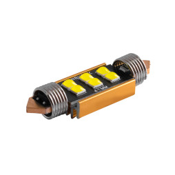 Світлодіодна авто лампа S85-41mm-6smd 3030 обманка білий 12V LEDUA