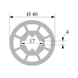 Профиль силиконовый LEDUA СП-10 круглый ⌀ 40 мм для LED ленты накладной IP67 1 м
