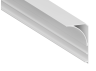 Алюмінієвий профіль для світлодіодної стрічки накладний стельовий, підлоговий плінтус АЛ-106 3 метра білий LEDUA