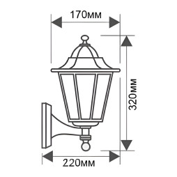 Светильник Lemanso PL6101 черный 20W
