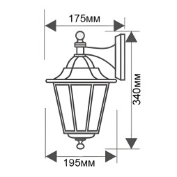 Светильник Lemanso PL6102 античное золото 20W