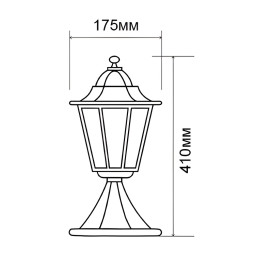 Світильник Lemanso PL6104 античне золото на ніжці 20W