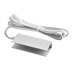 Кліпса світлодіодна алюмінієва для підсвітки скляних полиць 12V 0.72w синє світло, білий провід LEDUA