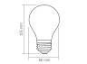LED лампа VIDEX Filament VL-DA60MO 4W E27 3000K Porcelain dimmable