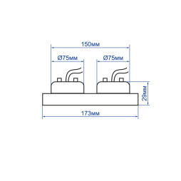 Вбудований поворотний світильник Feron DL0385 під лампу чорний