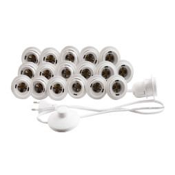 Подсветка гримерного зеркала LEDUA светодиодная врезная с ножным выключателем 18 шт. E14 белый