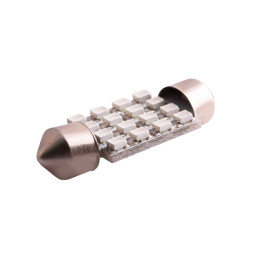 Світлодіодна авто лампа S85-36mm-16smd 1206 синій 12V LEDUA