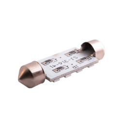 Светодиодная автолампа C5W SV8.5 12В 41мм SMD1206-16led синий