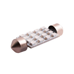 Светодиодная автолампа C5W SV8.5 12В 41мм SMD1206-16led синий