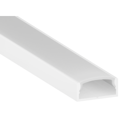 Профиль алюминиевый LEDUA АЛ-02-2 + рассеиватель для LED ленты накладной 1 м Белый